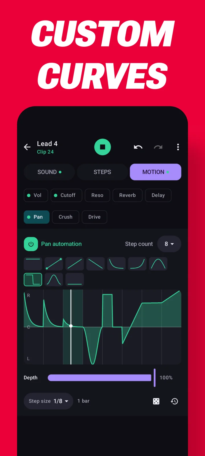 Draw movement into your music — Android app screenshot