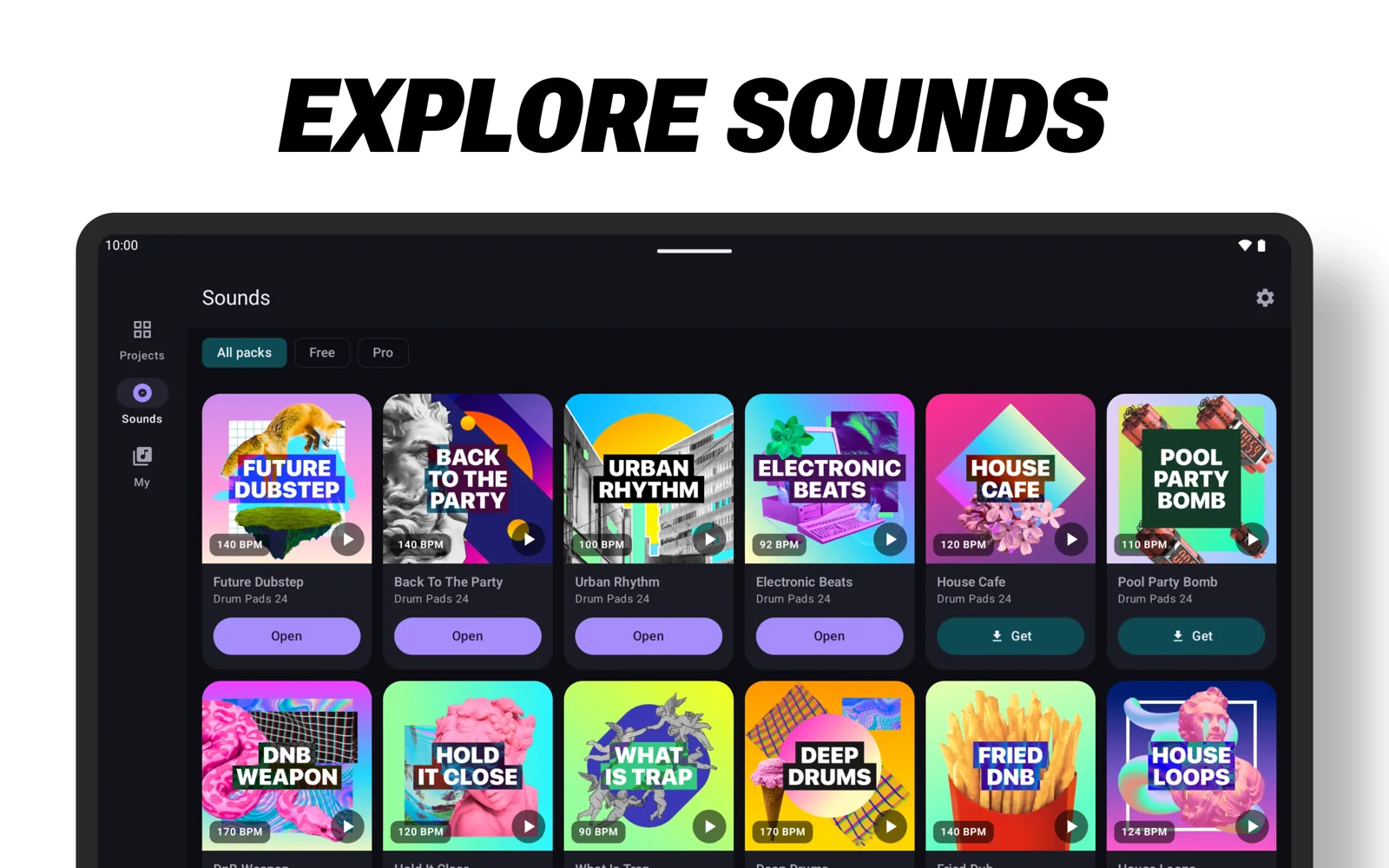 Sound library on an Android tablet